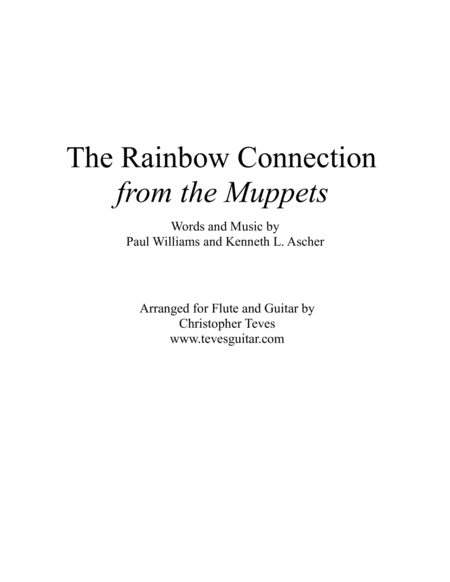 The Rainbow Connection Flute And Guitar Sheet Music