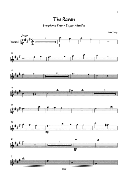 Free Sheet Music The Raven Symphonic Poem