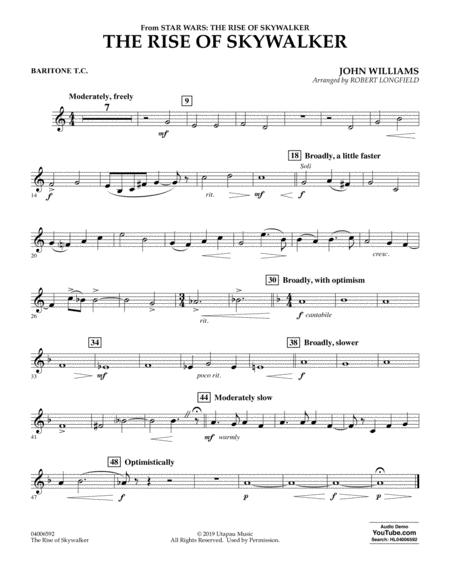 The Rise Of Skywalker From Star Wars The Rise Of Skywalker Baritonet C Sheet Music