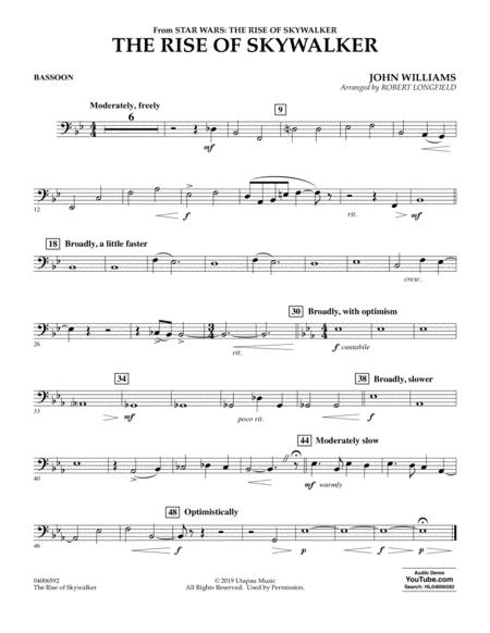 The Rise Of Skywalker From Star Wars The Rise Of Skywalker Bassoon Sheet Music