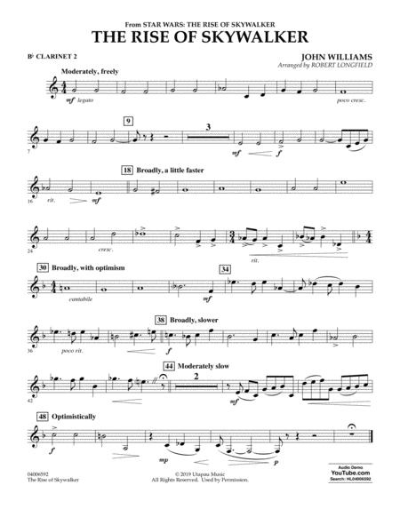 The Rise Of Skywalker From Star Wars The Rise Of Skywalker Bb Clarinet 2 Sheet Music