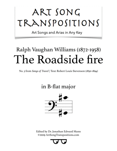 Free Sheet Music The Roadside Fire B Flat Major Bass Clef