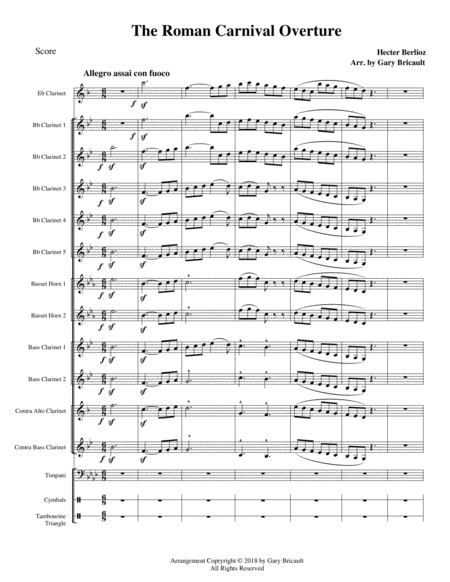 The Roman Carnival Overture Sheet Music