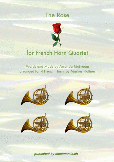 The Rose For French Horn Quartet Sheet Music