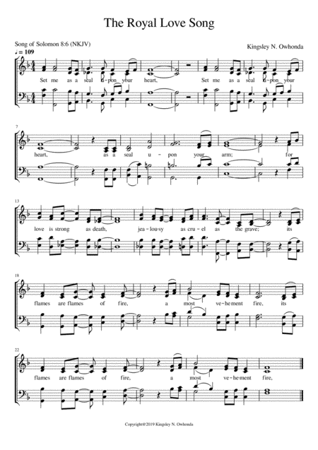 The Royal Love Song Sheet Music