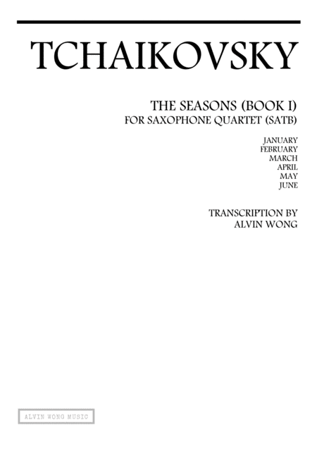 Free Sheet Music The Seasons Book 1 I Vi Saxophone Quartet