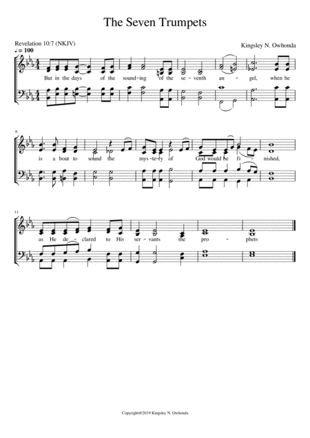 Free Sheet Music The Seven Trumpets