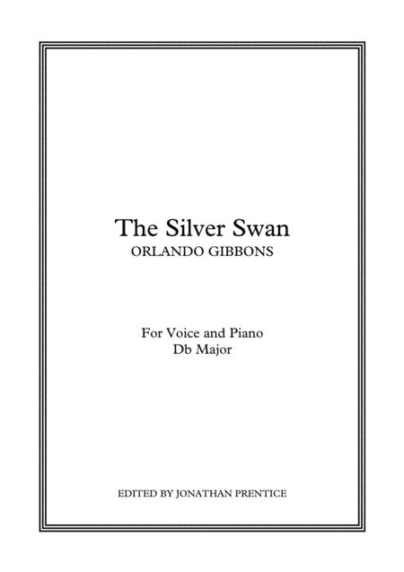 Free Sheet Music The Silver Swan Db Major