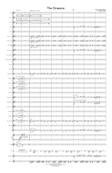 The Simpsons For Symphonic Wind Band Sheet Music