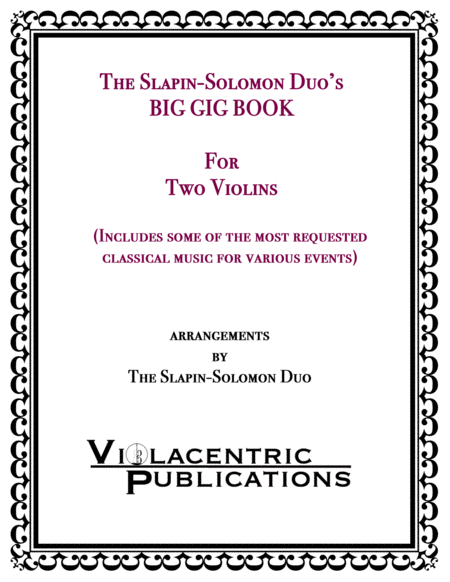 Free Sheet Music The Slapin Solomon Duos Big Gig Book For Two Violins