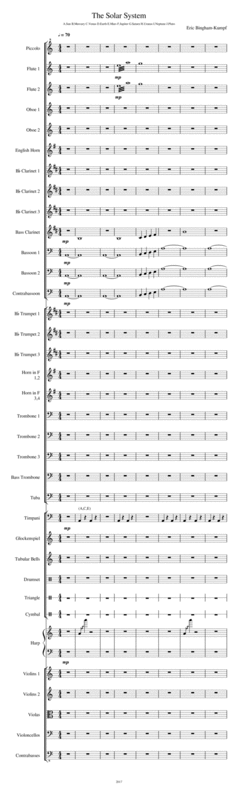 Free Sheet Music The Solar System