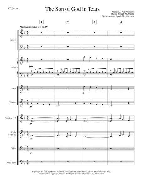 Free Sheet Music The Son Of God In Tears