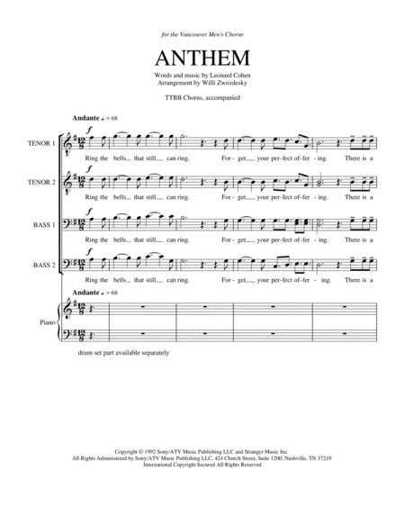 Free Sheet Music The Song Of The Island Unison