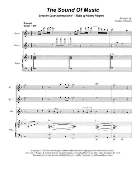 The Sound Of Music Duet For Violin And Viola Sheet Music