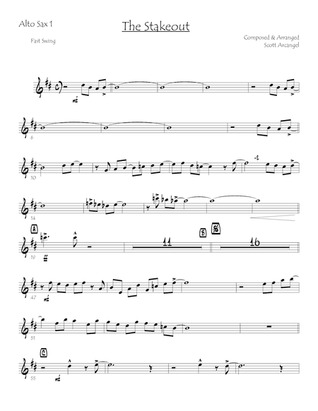 Free Sheet Music The Stakeout Digital Print