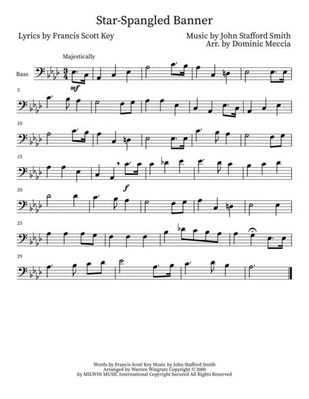 The Star Spangled Banner Bass Sheet Music