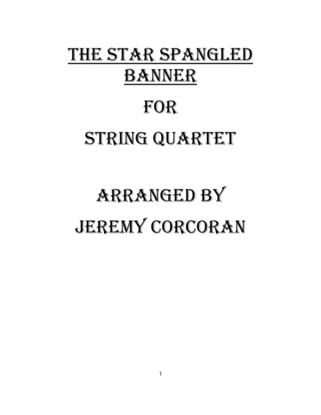 Free Sheet Music The Star Spangled Banner For String Quartet