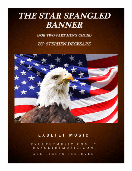 Free Sheet Music The Star Spangled Banner For Two Part Mens Chorus