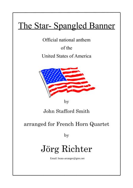 The Star Spangled Banner Nationalhymne Usa Fr Horn Quartett Sheet Music