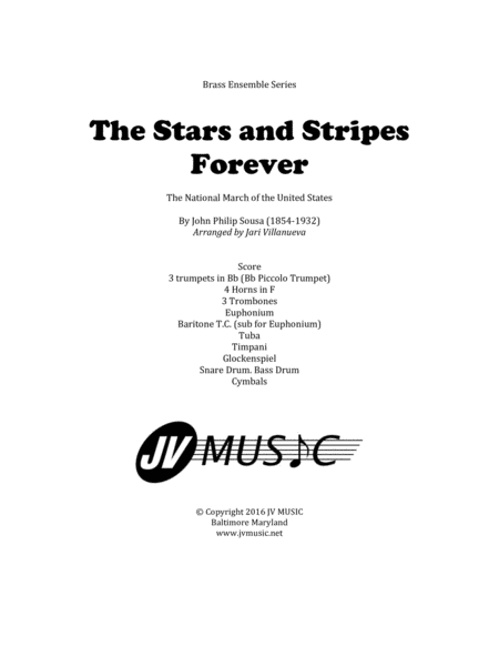 Free Sheet Music The Stars And Stripes Forever For Brass Ensemble