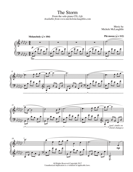 Free Sheet Music The Storm