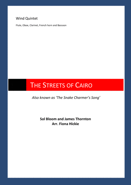 Free Sheet Music The Streets Of Cairo