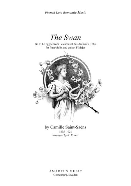 The Swan F Major For Flute Or Violin And Easy Guitar Sheet Music