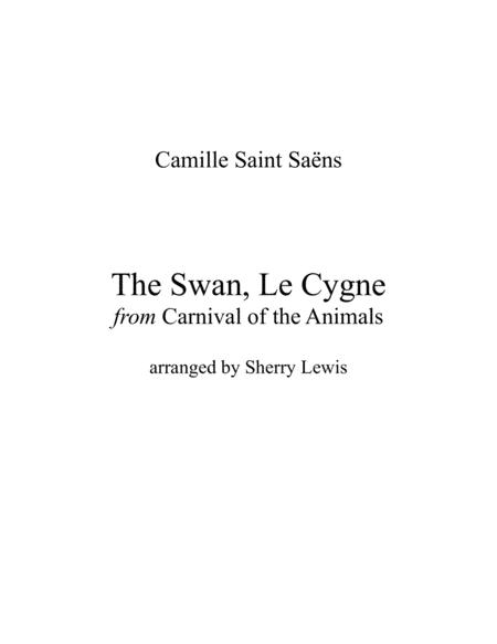 Free Sheet Music The Swan Le Cygne From Carnival Of The Animals For String Orchestra