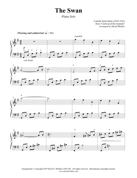 The Swan Sheet Music