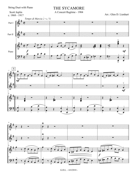 The Sycamore String Duet Sheet Music