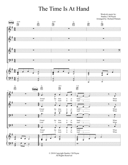 The Time Is At Hand Sheet Music