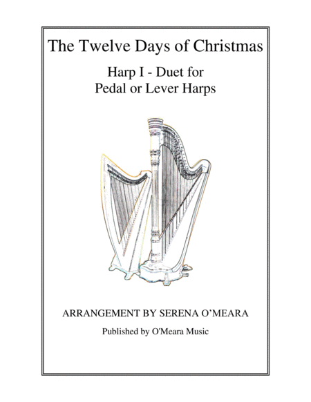 Free Sheet Music The Twelve Days Of Christmas Harp I