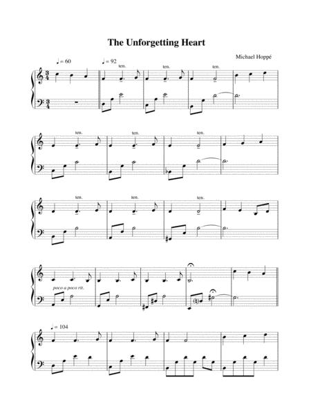 The Unforgetting Heart Sheet Music