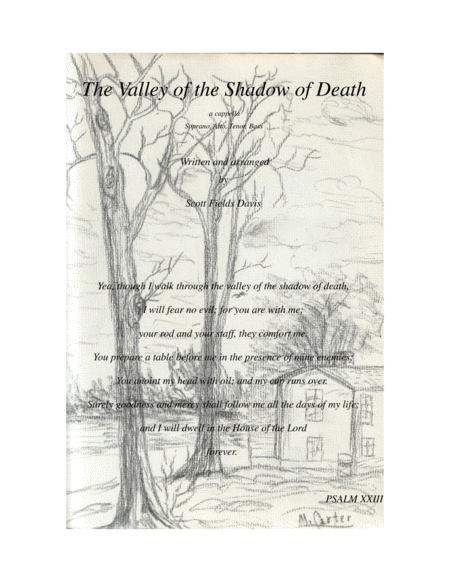 Free Sheet Music The Valley Of The Shadow Of Death