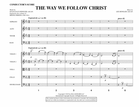 The Way We Follow Christ Full Score Sheet Music