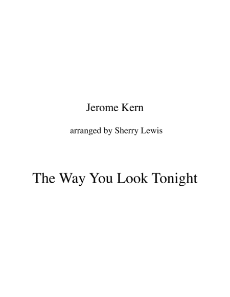 The Way You Look Tonight Violin Solo For Solo Violin Sheet Music