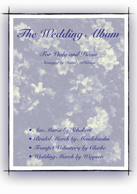 The Wedding Album For Solo Viola And Piano Sheet Music