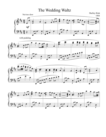 The Wedding Waltz Sheet Music