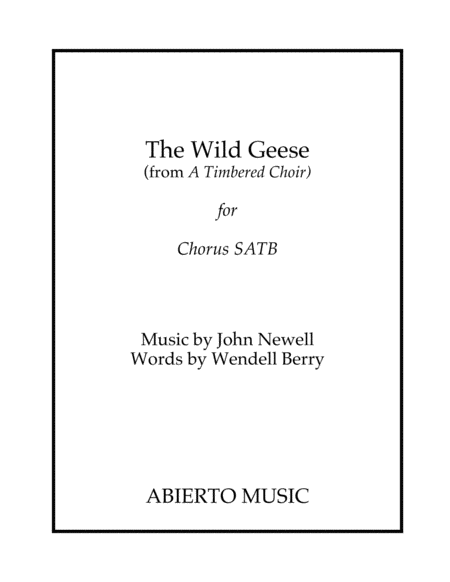 The Wild Geese Sheet Music