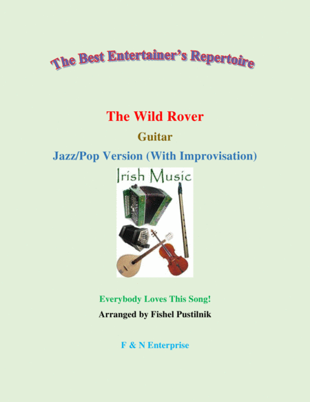 The Wild Rover For Guitar With Background Track Jazz Pop Version With Improvisation Sheet Music