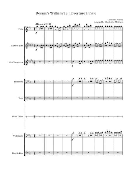 Free Sheet Music The William Tell Overture Finale