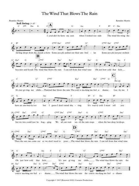 The Wind That Blows The Rain Sheet Music