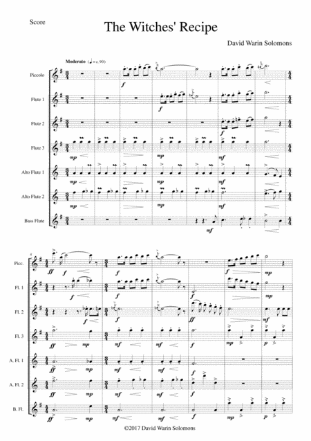 The Witches Recipe For Flute Choir Sheet Music