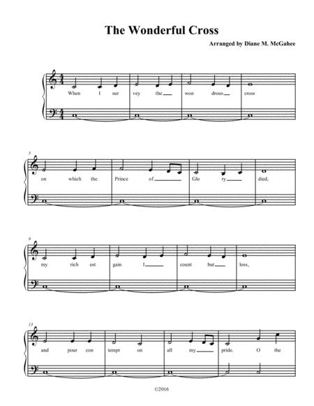 Free Sheet Music The Wonderful Cross