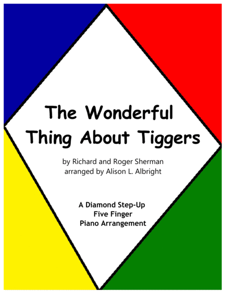 Free Sheet Music The Wonderful Thing About Tiggers Easy Piano