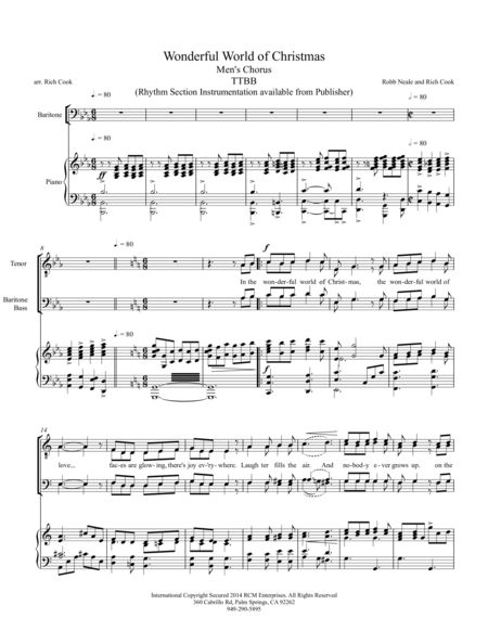 Free Sheet Music The Wonderful World Of Christmas Standard Version