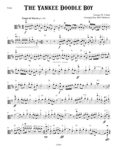 Free Sheet Music The Yankee Doodle Boy For Solo Viola