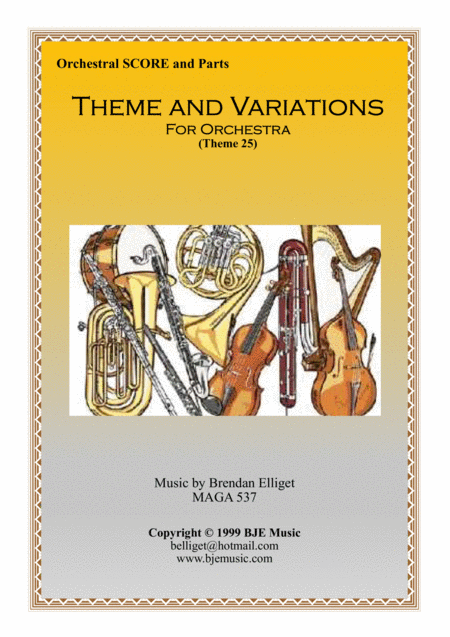 Theme And Variations For Orchestra Sheet Music