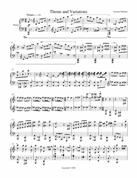 Theme And Variations Sheet Music