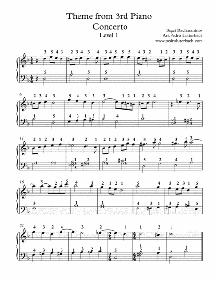 Theme From 3rd Piano Concerto Sheet Music